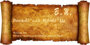 Benkóczi Mihály névjegykártya